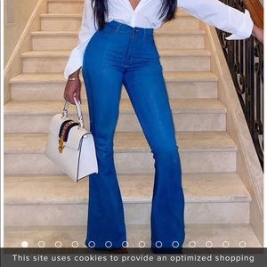 High waisted flare jeans